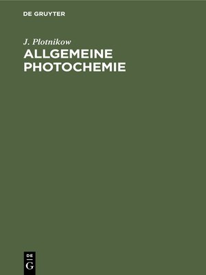 cover image of Allgemeine Photochemie